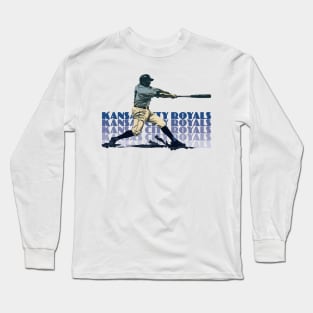 Retro Kansas City Royals Slugger Long Sleeve T-Shirt